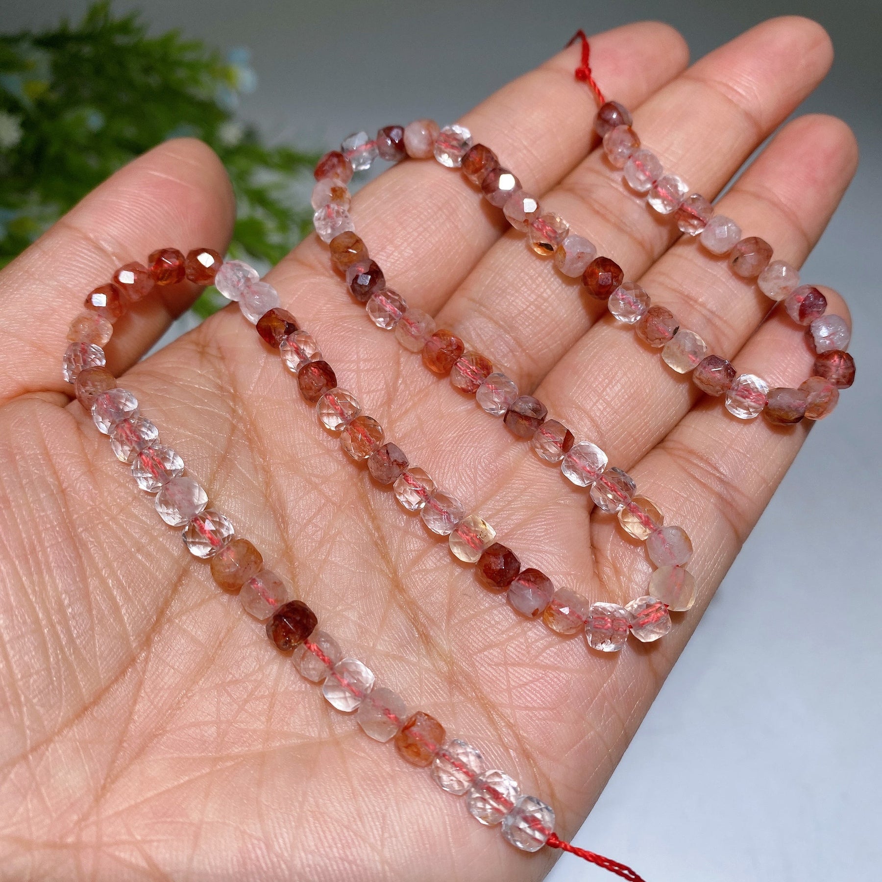 4mm Crystal Faceted Cube Bead String Crystal