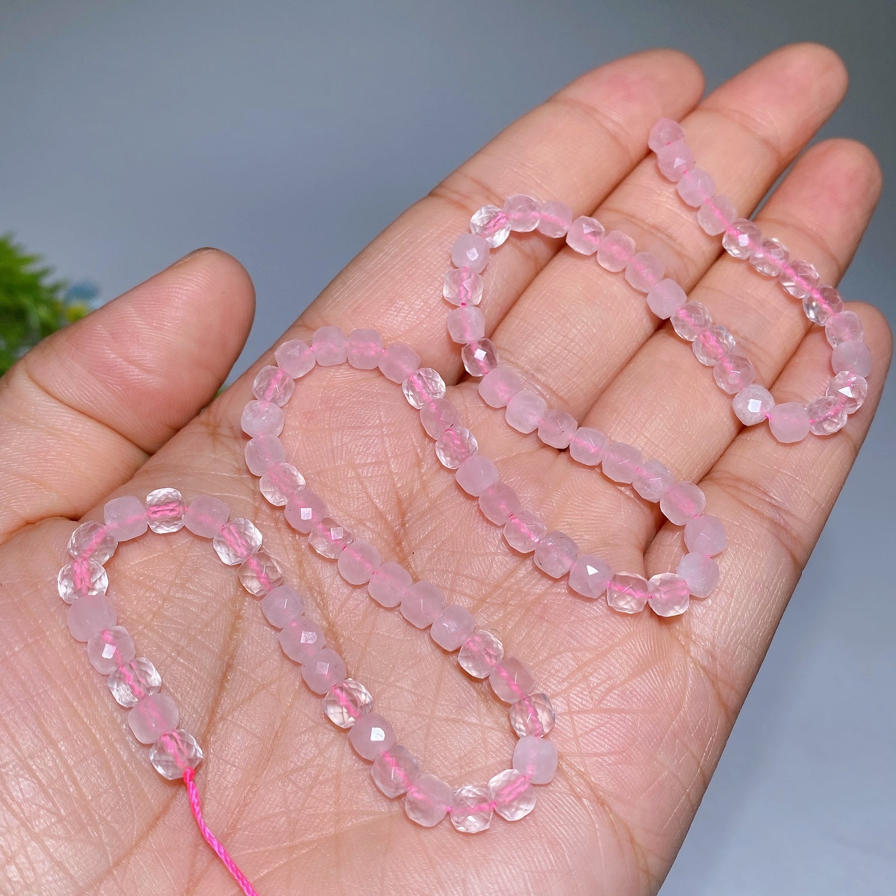 4mm Crystal Faceted Cube Bead String Crystal