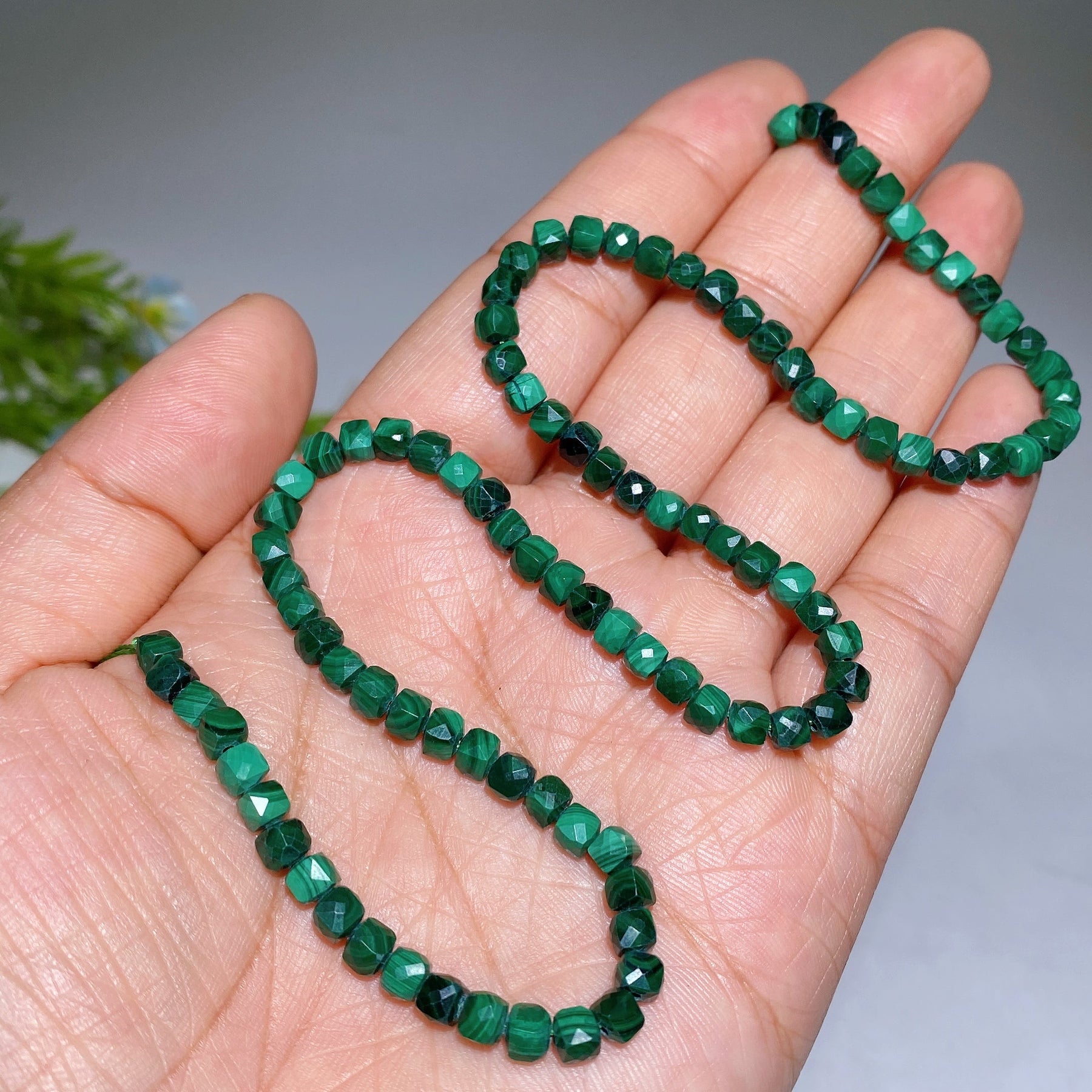 4mm Crystal Faceted Cube Bead String Crystal
