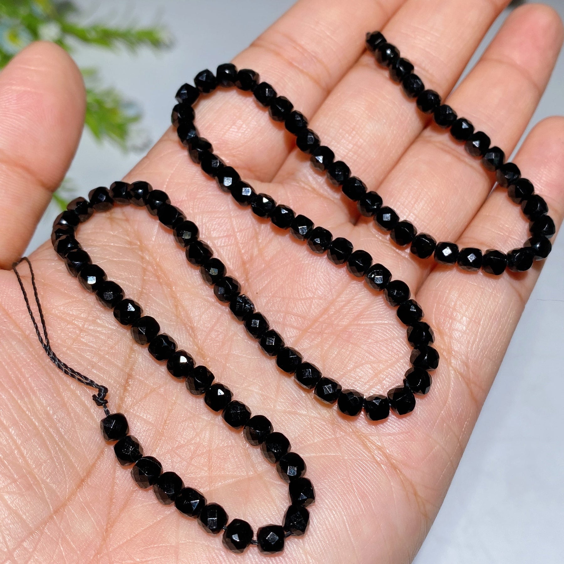 4mm Crystal Faceted Cube Bead String Crystal