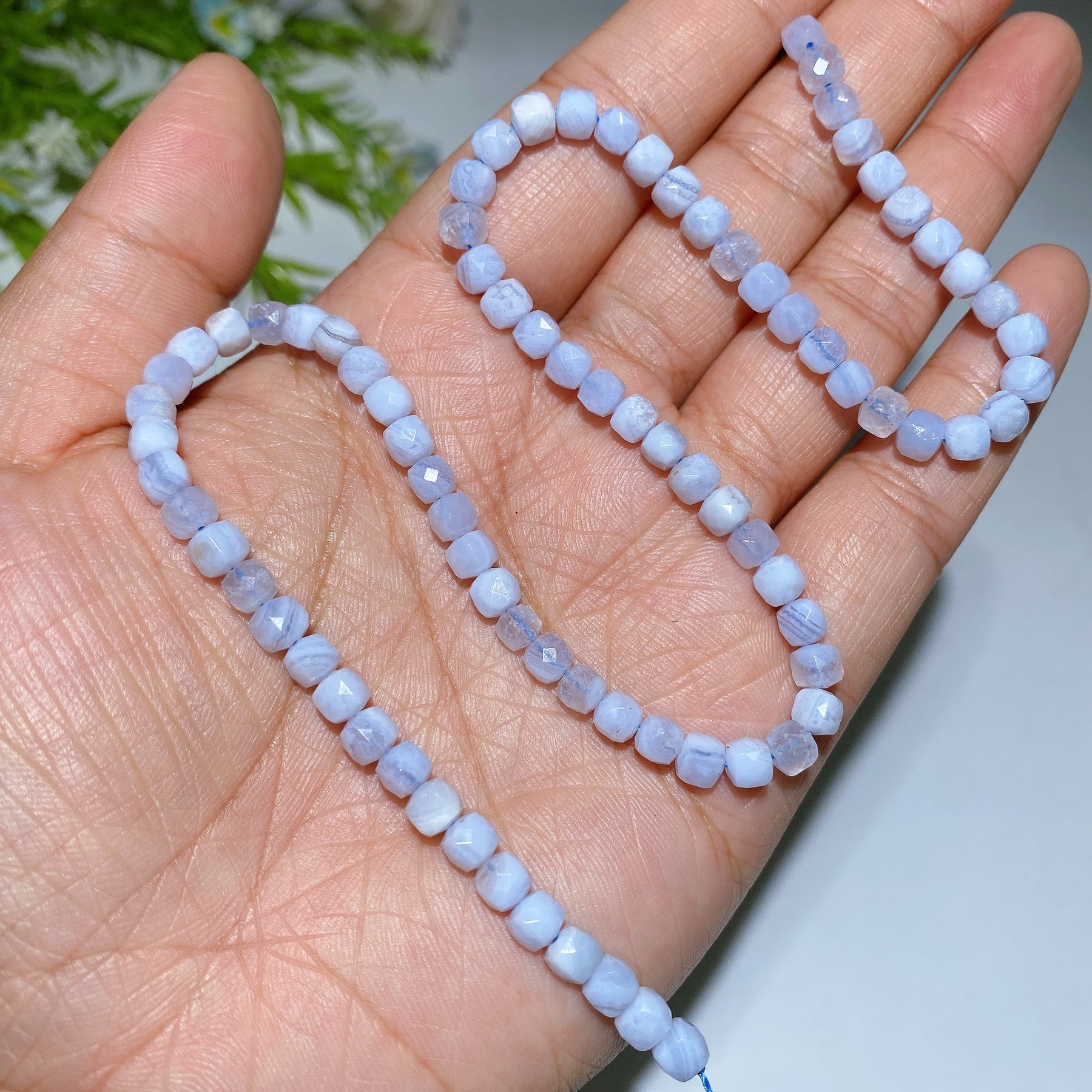 4mm Crystal Faceted Cube Bead String Crystal