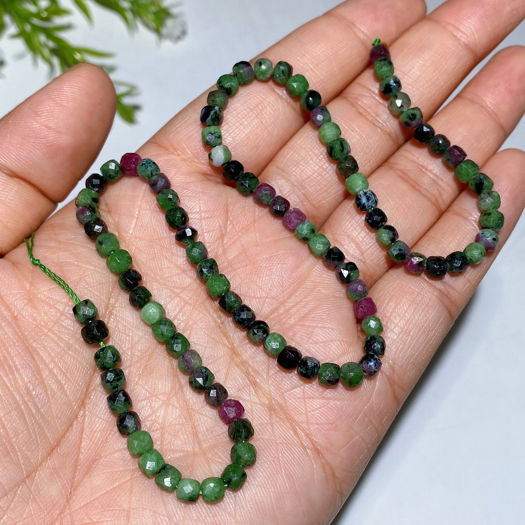 4mm Crystal Faceted Cube Bead String Crystal