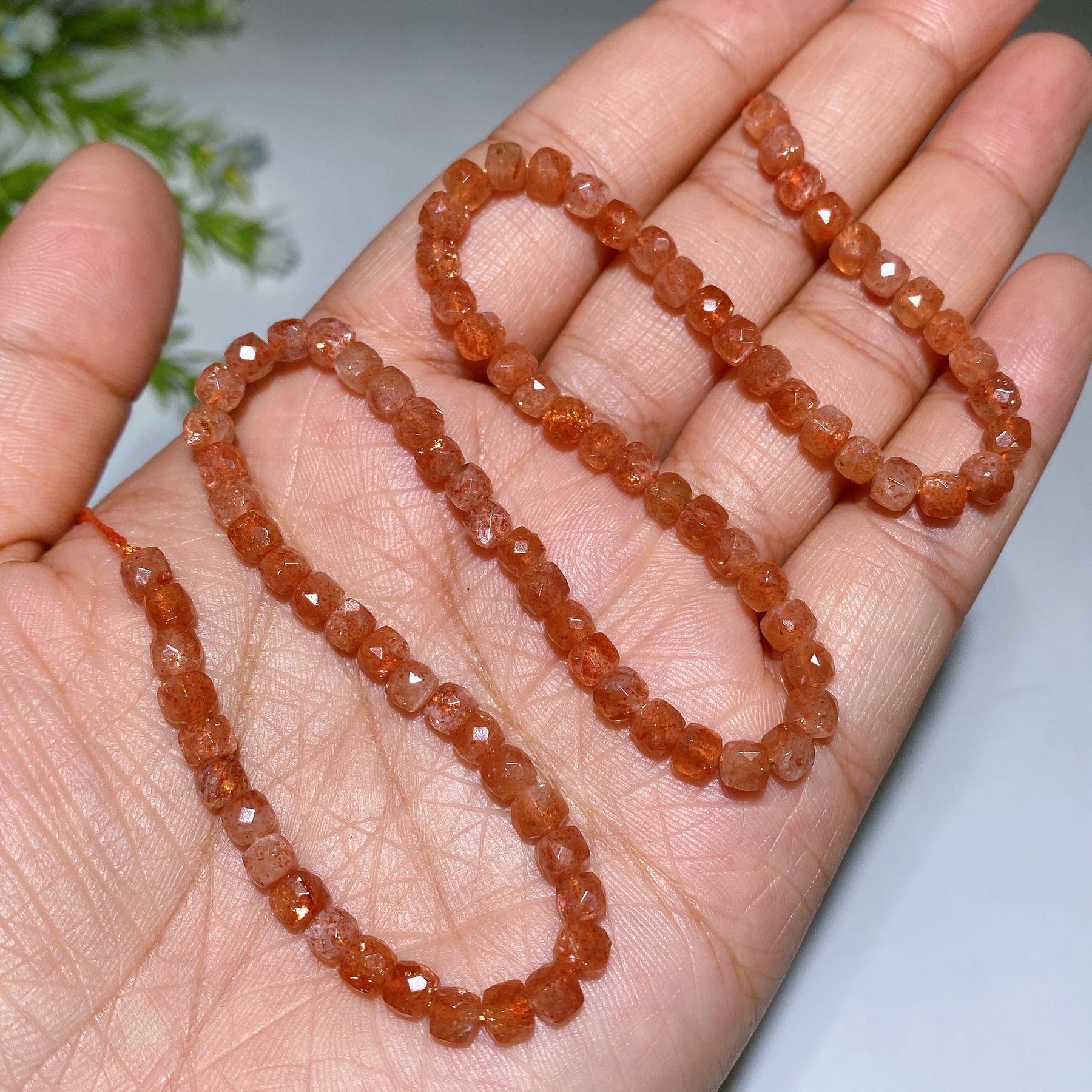 4mm Crystal Faceted Cube Bead String Crystal