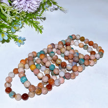 10mm Colorful Coral Jade Bracelet