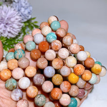 10mm Colorful Coral Jade Bracelet