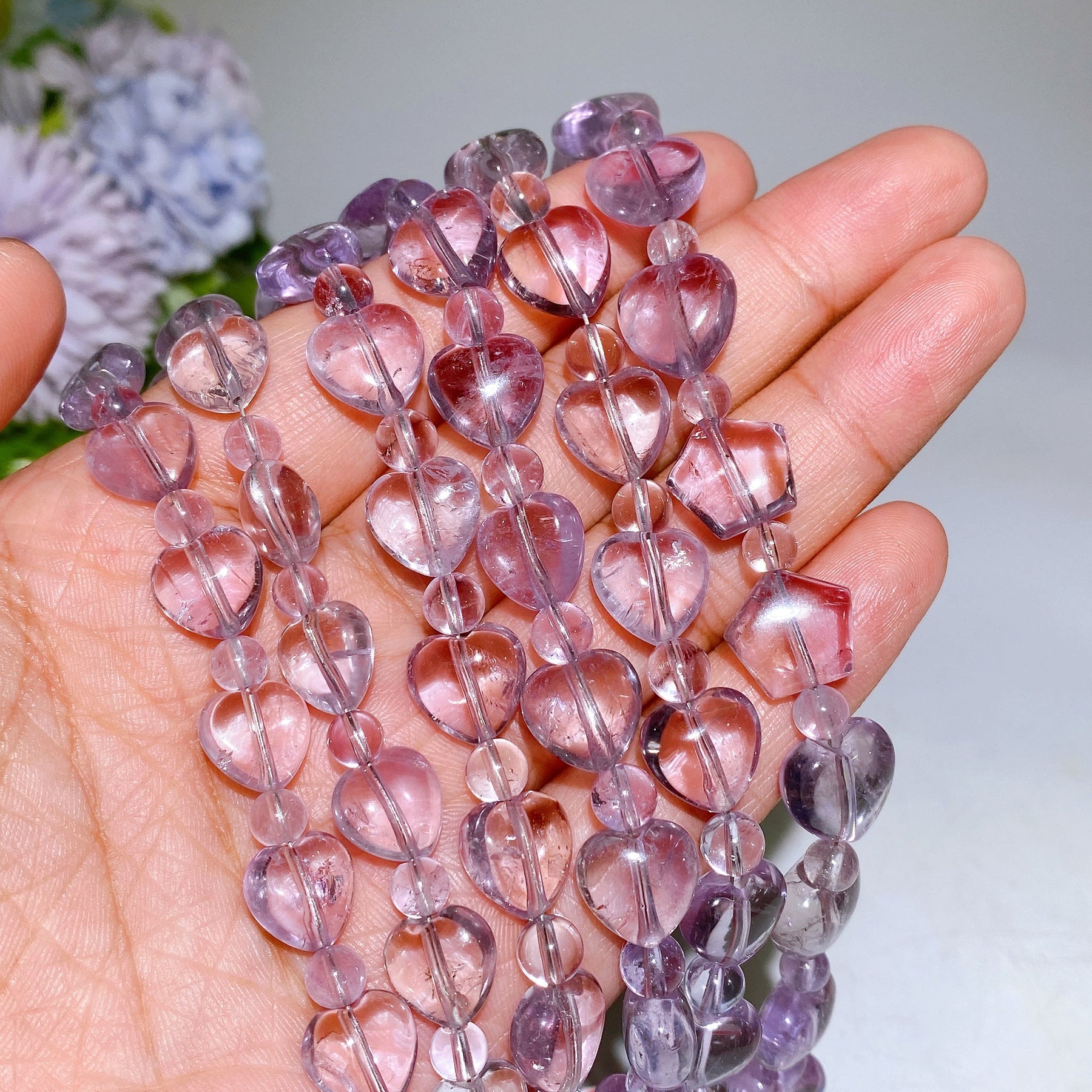Lavender Amethyst Heart Bracelet