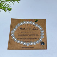 Mother's Day Gift 8mm Crystal Pearl Bracelet with Card