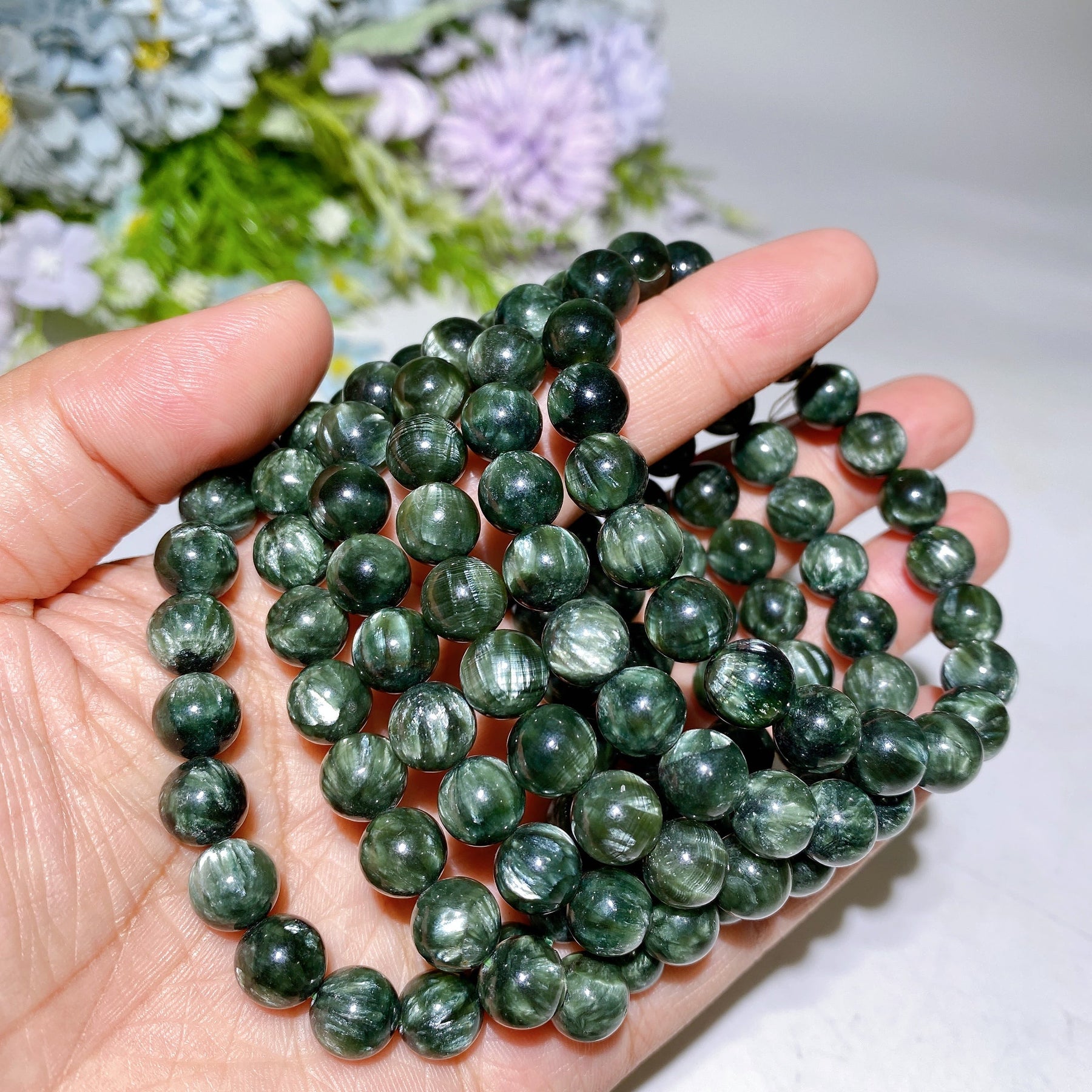 9mm Seraphinite Bracelet