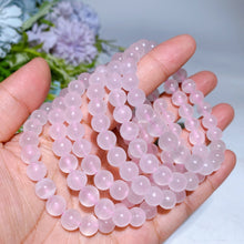 8mm UV Reactive Pink Calcite Bracelet