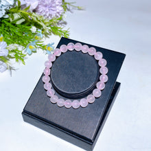 8mm UV Reactive Pink Calcite Bracelet