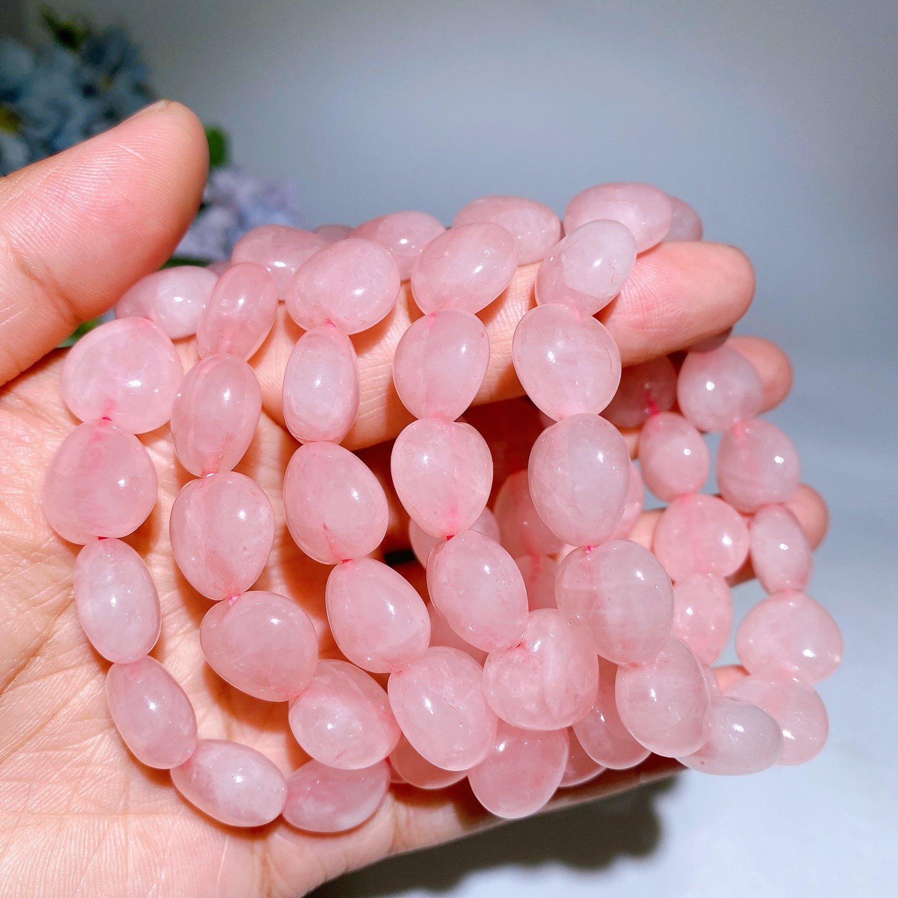 Rose Quartz Heart Bracelet