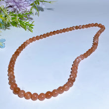 7.8mm Peach Moonstone Necklace