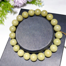 8mm Avocado Green Alashan Agate Bracelet
