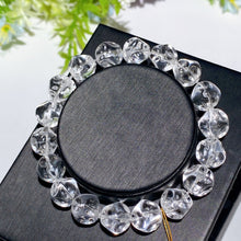 10mm Special Polyhedral Clear Quartz Bracelet