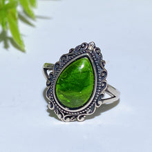 925 Silver Chrome Diopside Ring