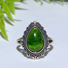 925 Silver Chrome Diopside Ring
