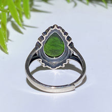 925 Silver Chrome Diopside Ring