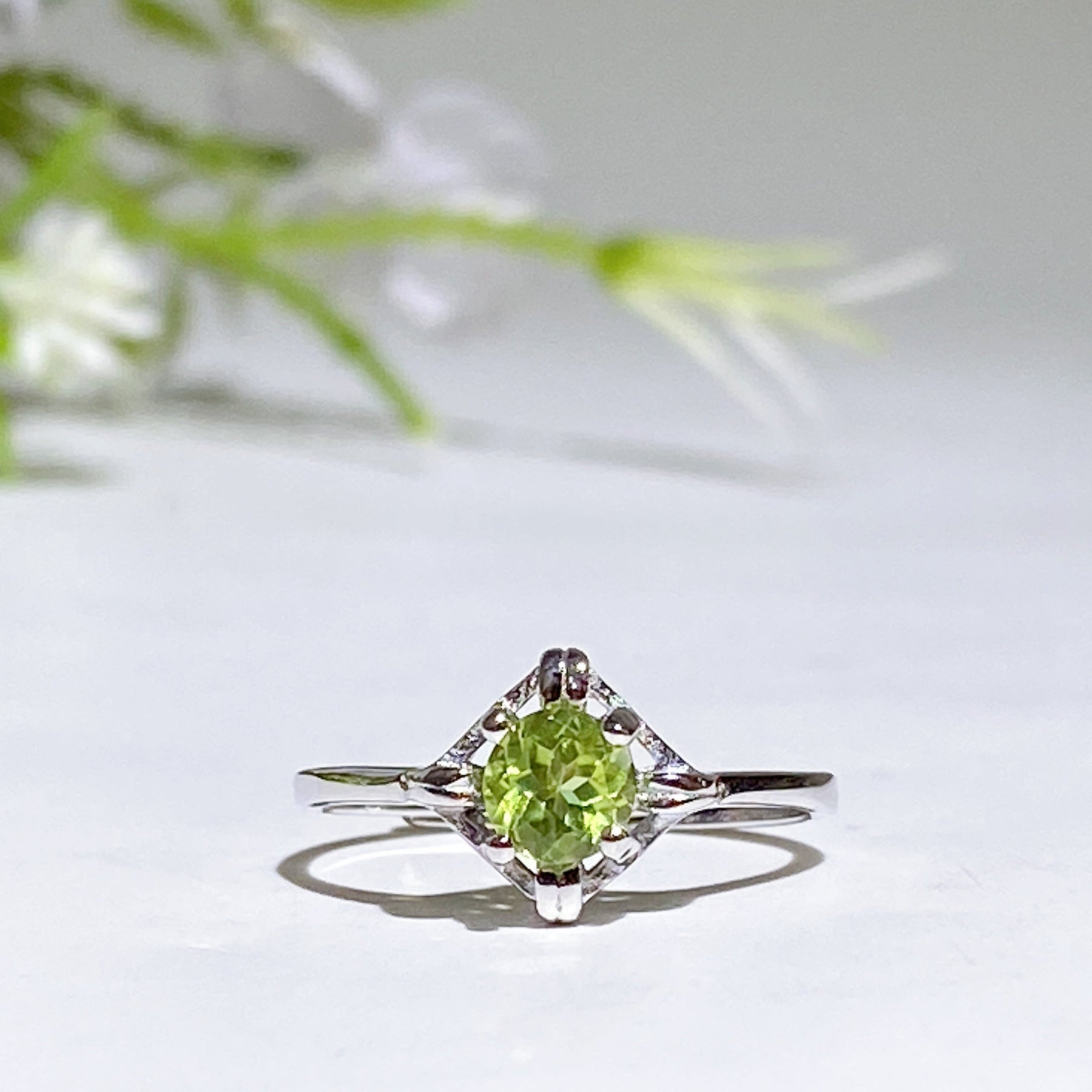 Sterling Silver Peridot Ring