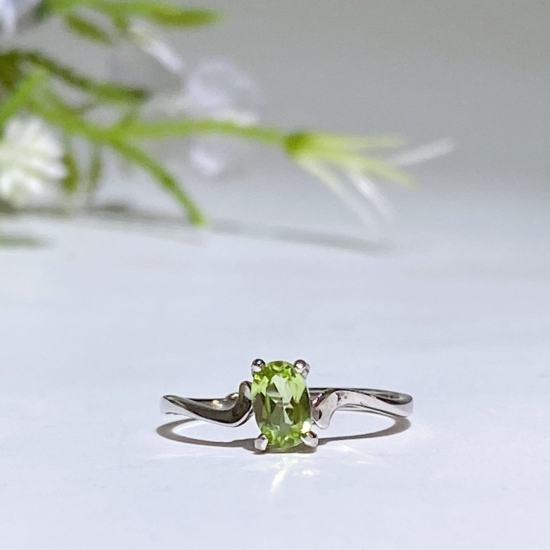 Sterling Silver Peridot Ring