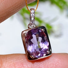 925 Silver Faceted Amethyst Pendant
