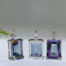 Multi Topaz Cube Sugar Pendant