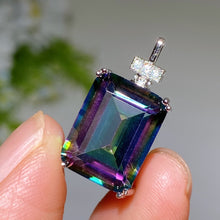 Multi Topaz Cube Sugar Pendant