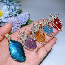 Copper Wrapping Crystal Pendant