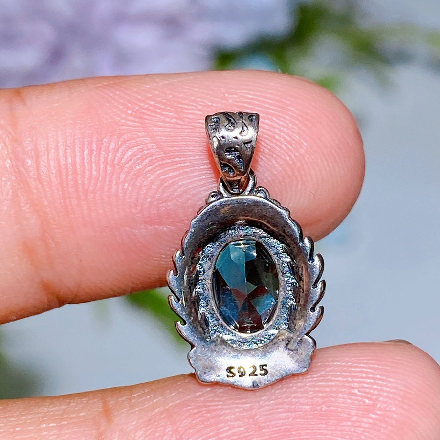 Unique Sterling Silver Crystal Pendant