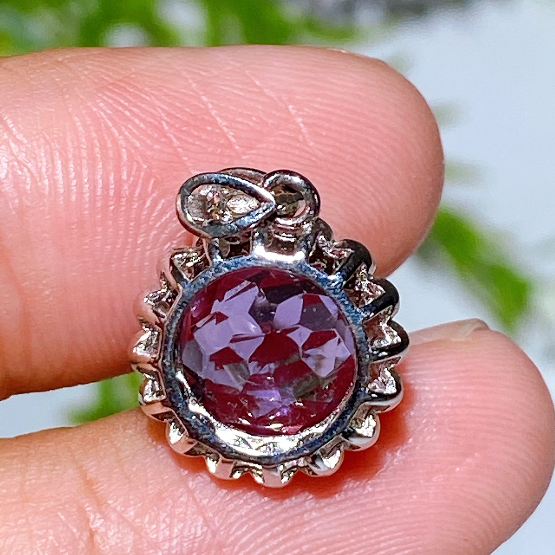 Unique Sterling Silver Crystal Pendant