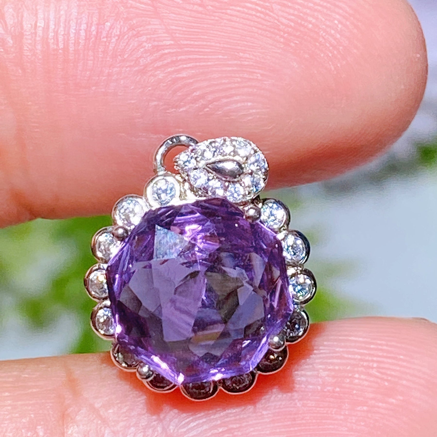 Unique Sterling Silver Crystal Pendant
