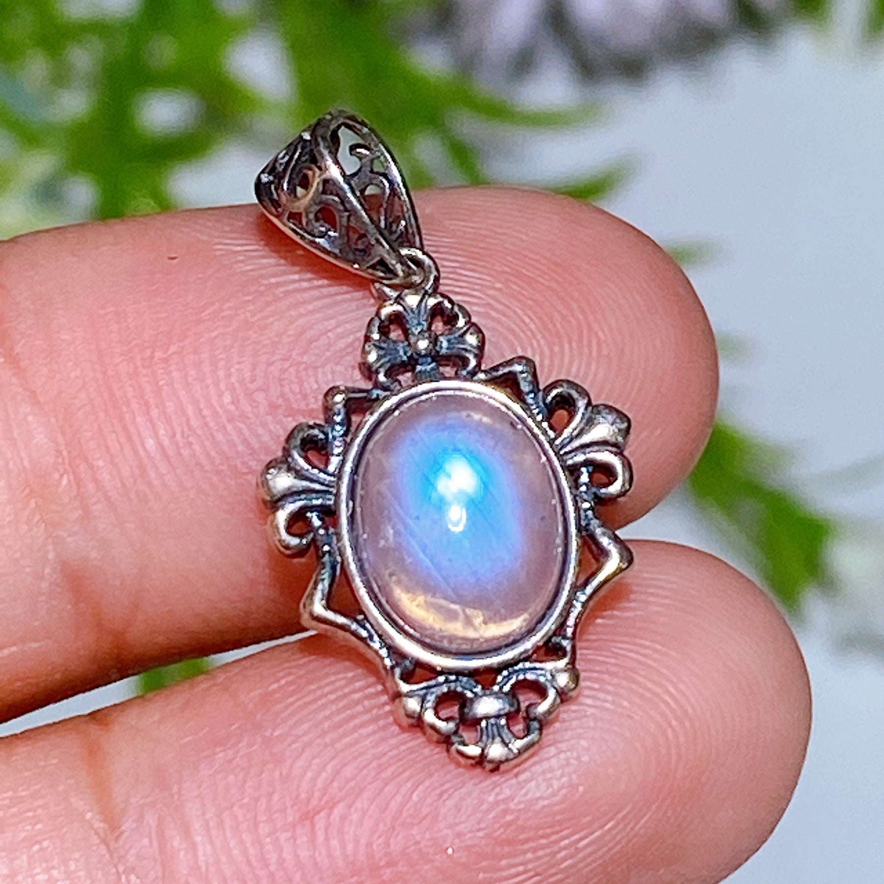 Unique Sterling Silver Crystal Pendant