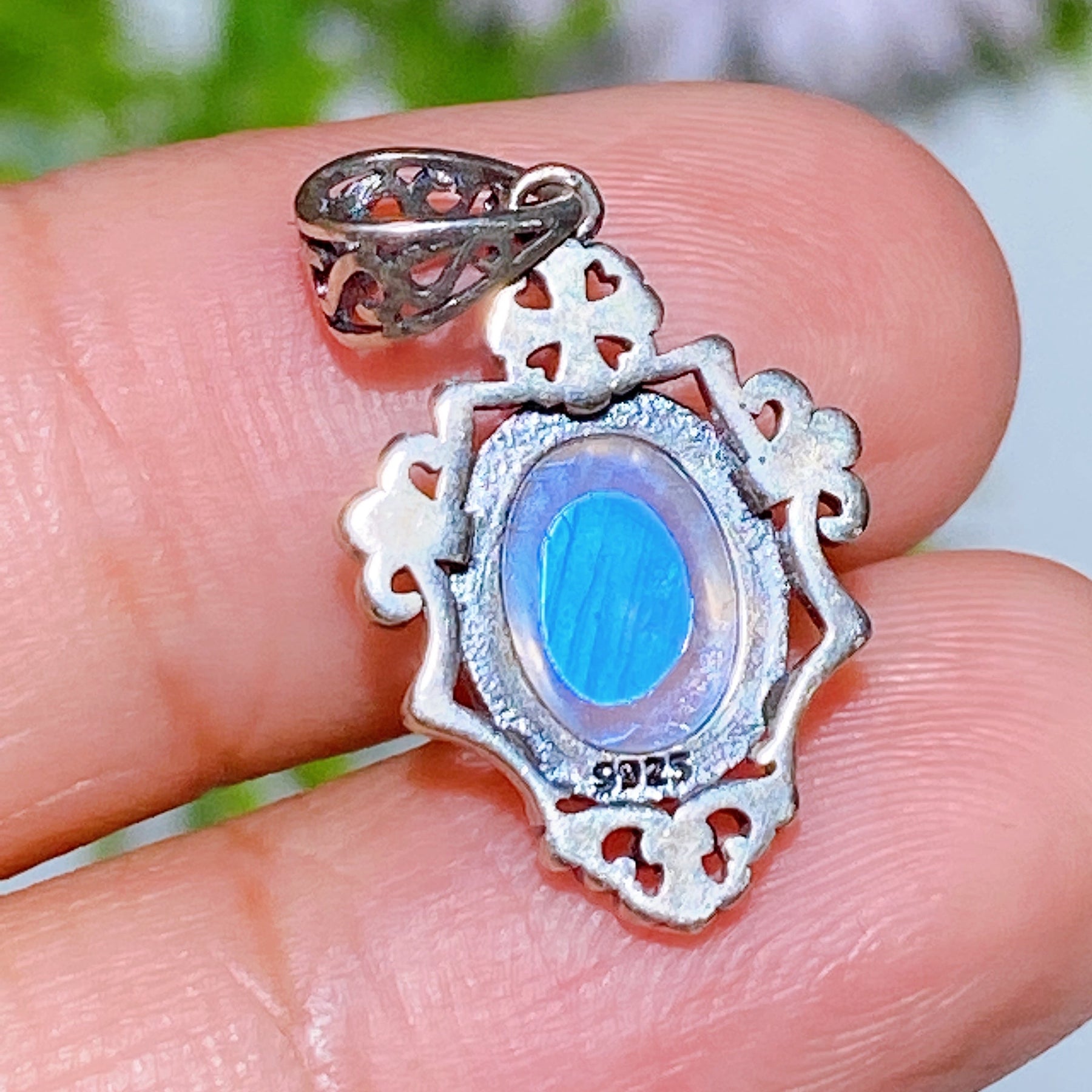 Unique Sterling Silver Crystal Pendant