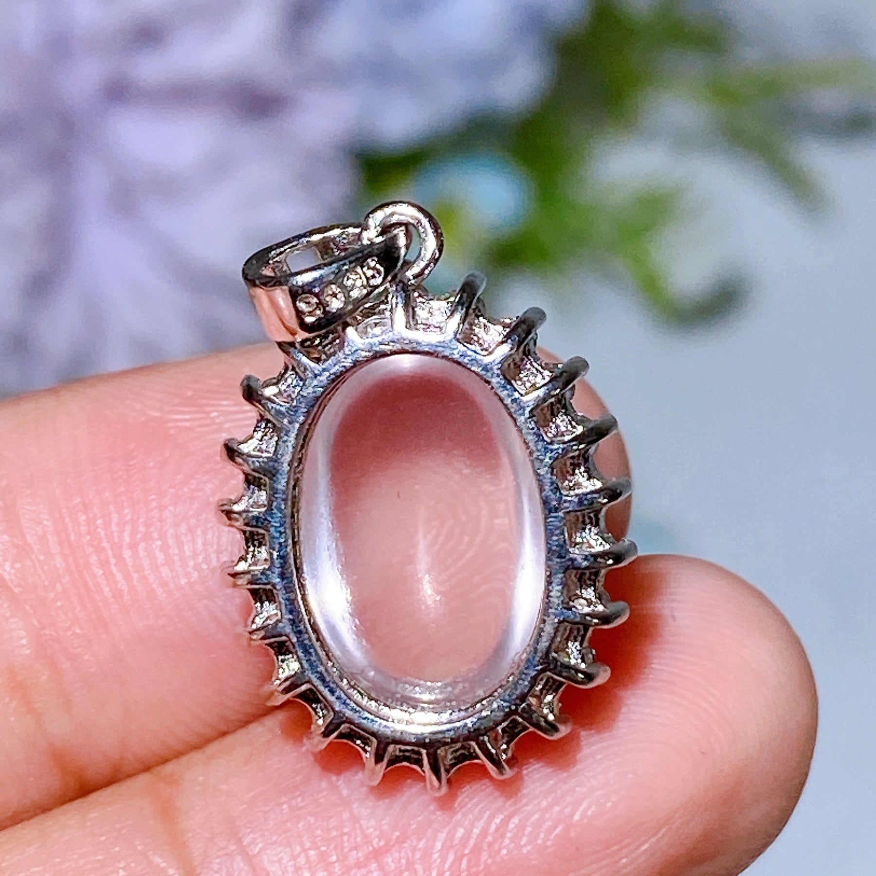 Unique Sterling Silver Crystal Pendant