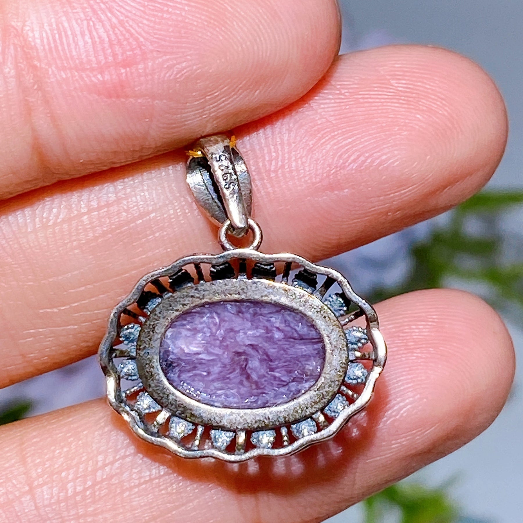 Unique Sterling Silver Crystal Pendant