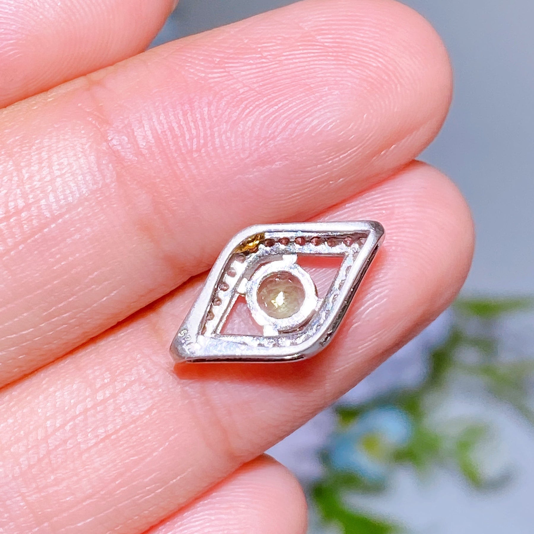 Unique Sterling Silver Crystal Pendant