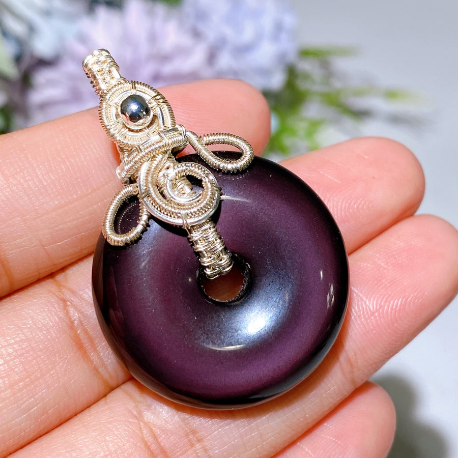 Copper Wrapping Crystal Pendant
