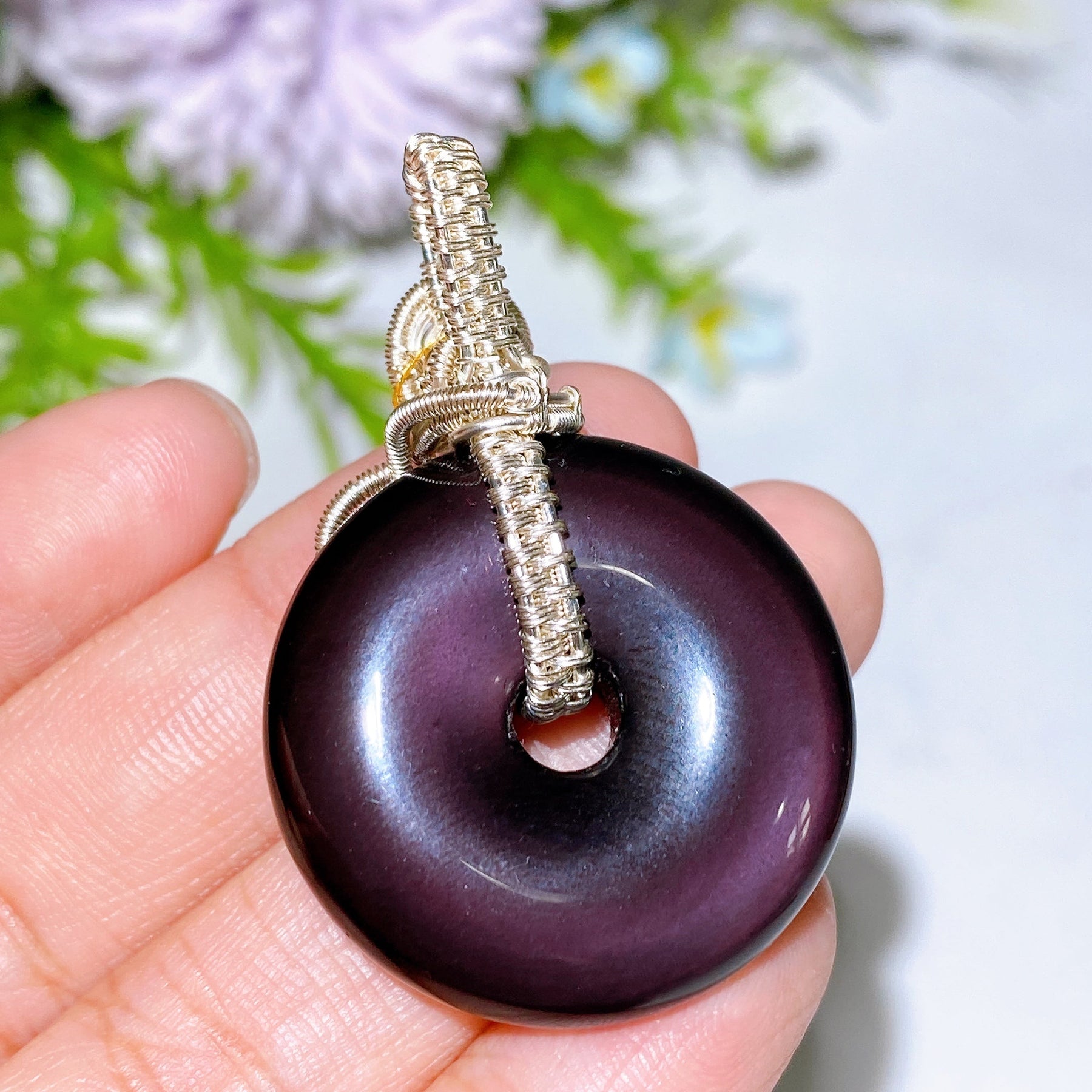 Copper Wrapping Crystal Pendant