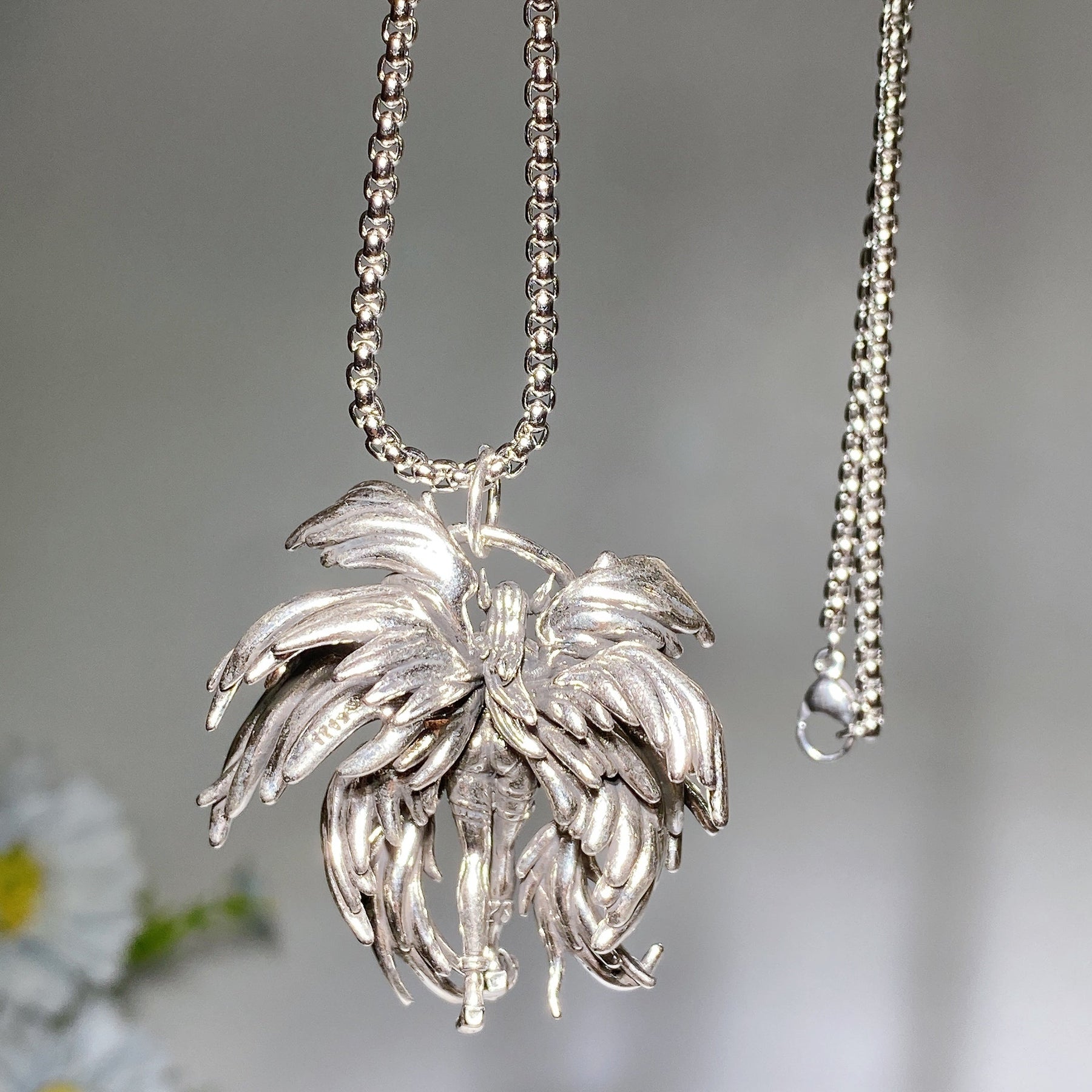 Metal Silver Angemon Necklace