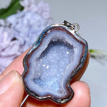 35mm Sterling Silver Natural Geode Pendant