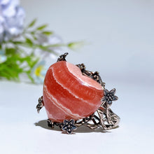 Sterling Silver Rhodochrosite Heart Ring