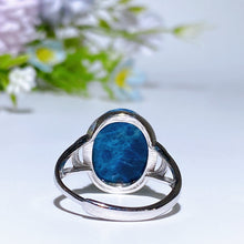 Sterling Silver UV Reactive Hackmanite Ring