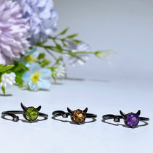 925 Silver Crystal Devil Ring
