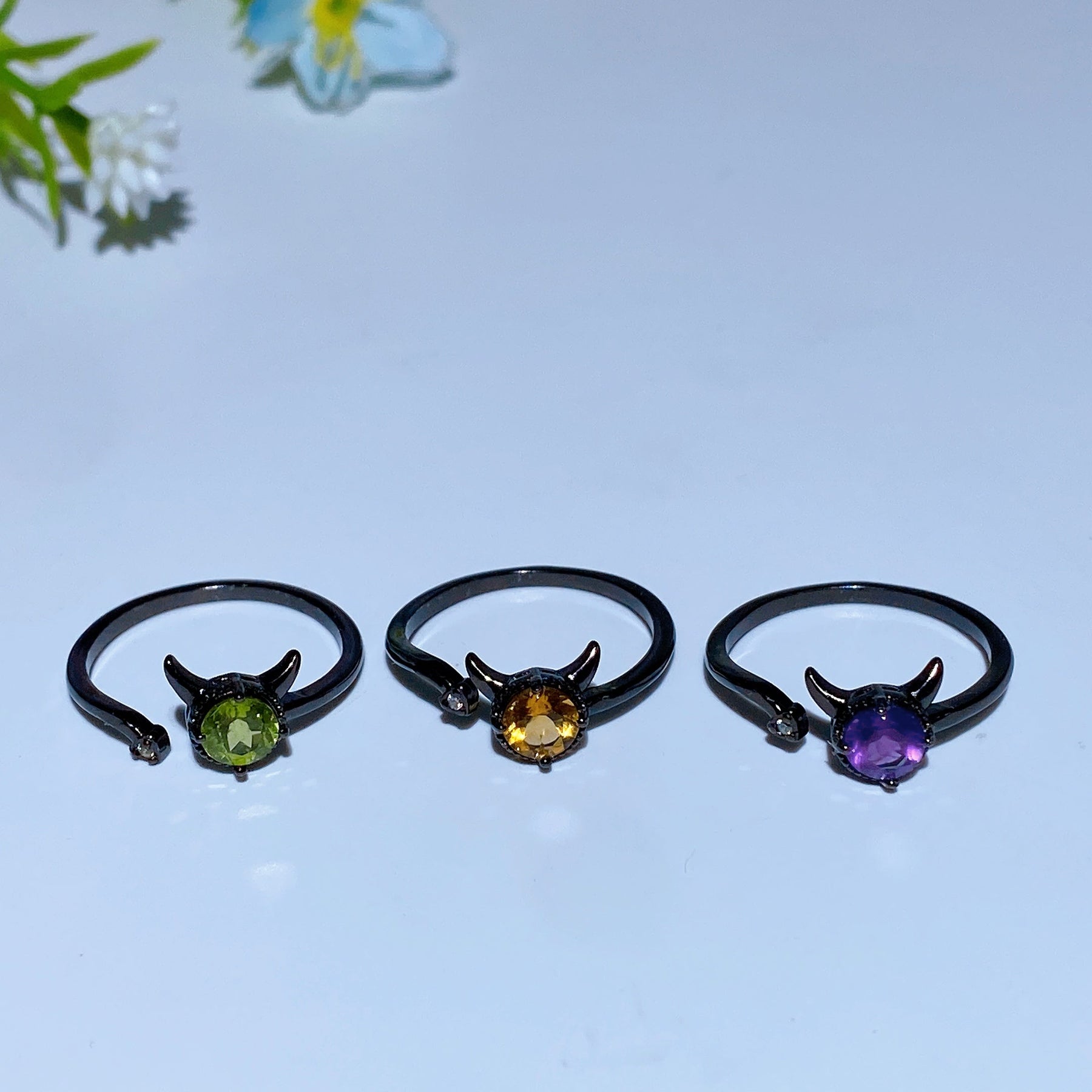 925 Silver Crystal Devil Ring