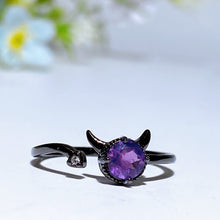 925 Silver Crystal Devil Ring