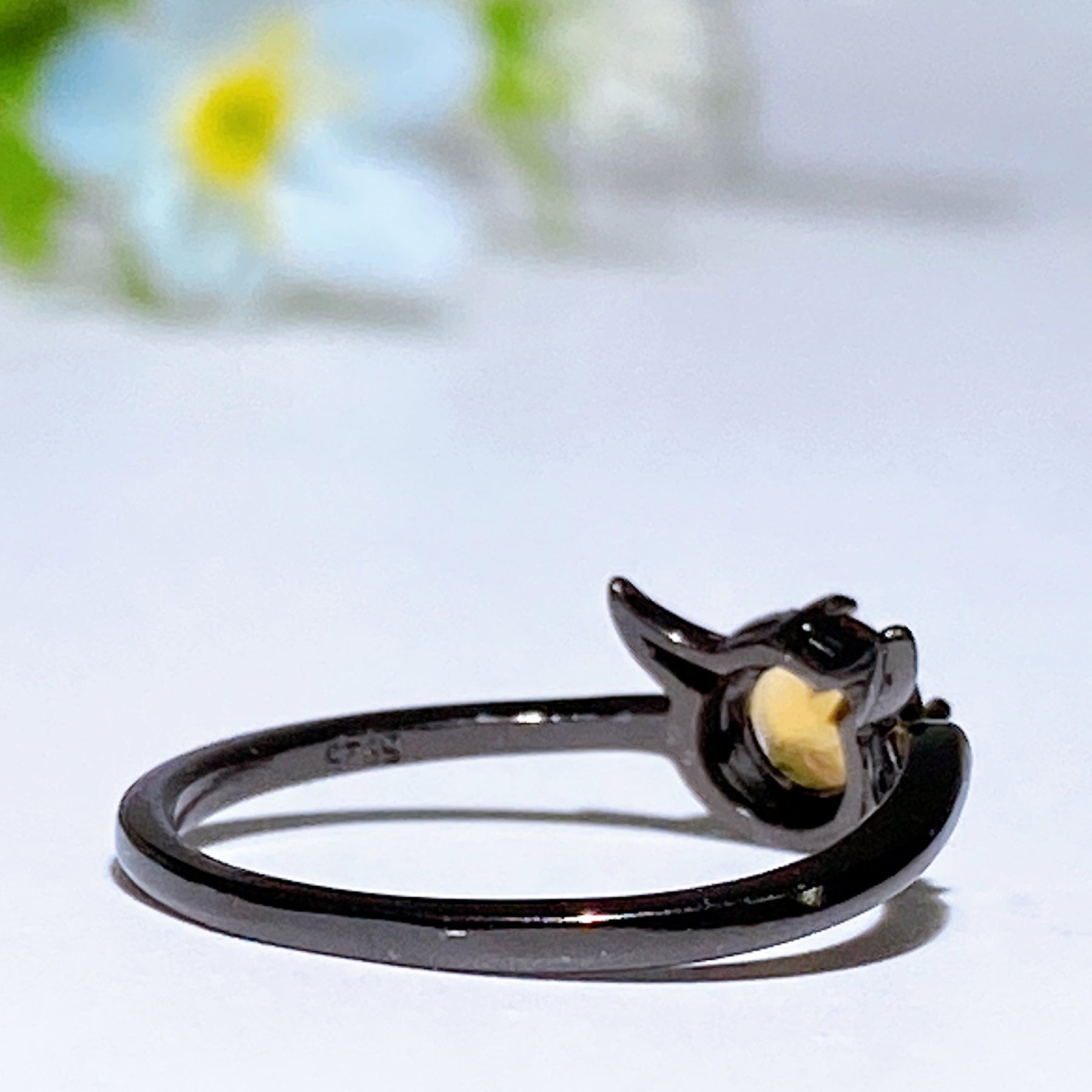 925 Silver Crystal Devil Ring