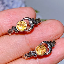 925 Silver Moon Citrine Ring