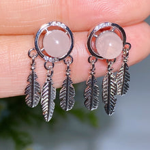 Copper Silver Plated Crystal Earrings Ear Stud