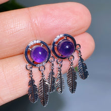 Copper Silver Plated Crystal Earrings Ear Stud