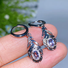 Copper Silver Plated Crystal Earrings Ear Stud