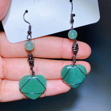 Alloy Metal Wrapped Crystal Heart Earrings